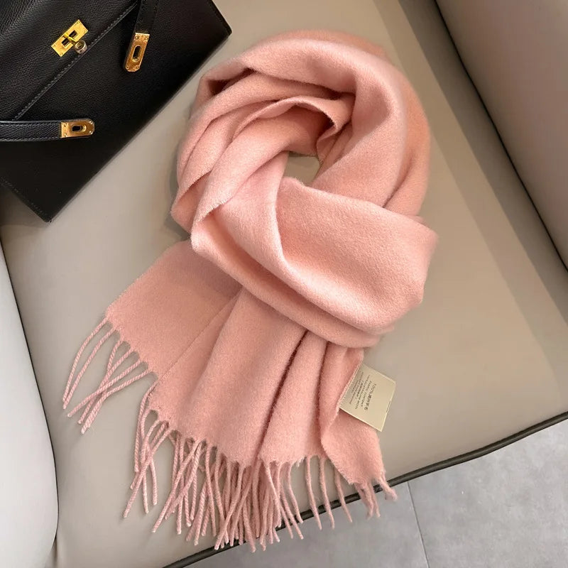 Écharpe 100% Laine Unisexe – Hiver 180×32 cm