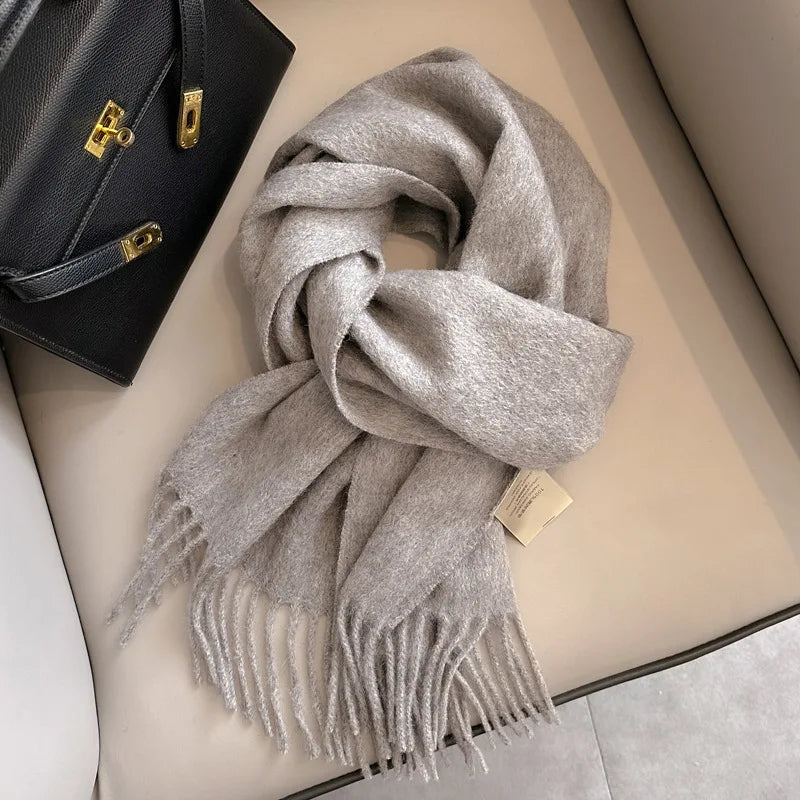 Écharpe 100% Laine Unisexe – Hiver 180×32 cm