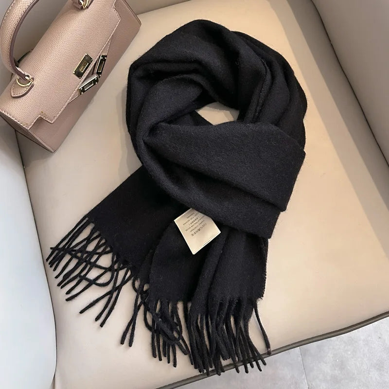 Écharpe 100% Laine Unisexe – Hiver 180×32 cm