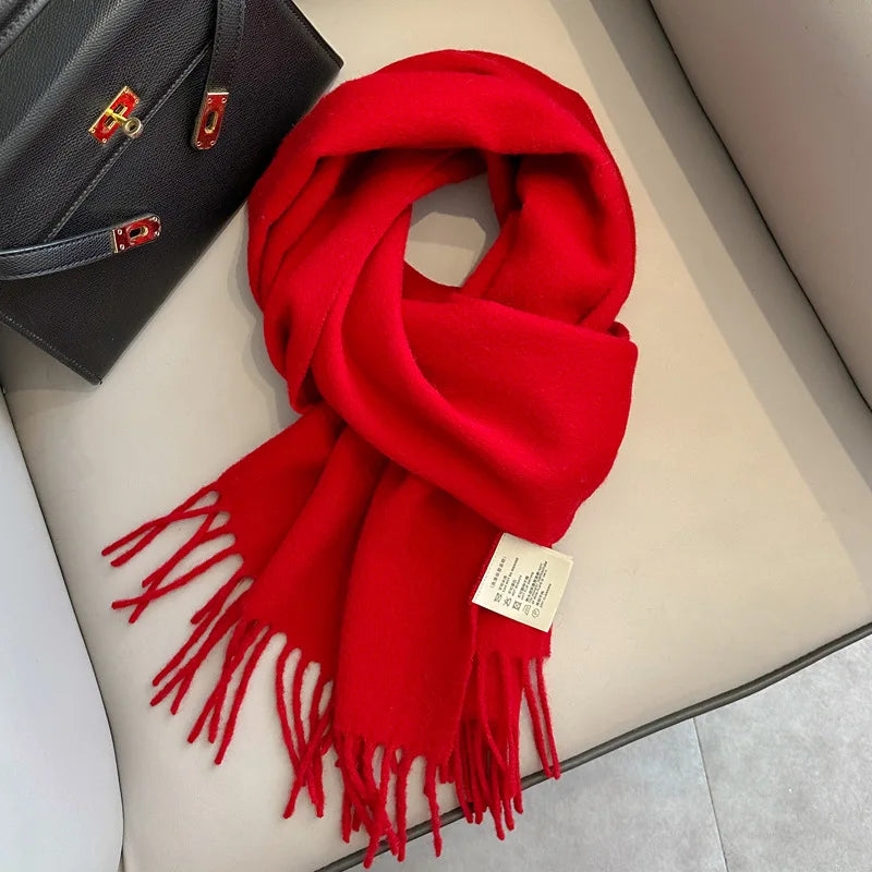 Écharpe 100% Laine Unisexe – Hiver 180×32 cm