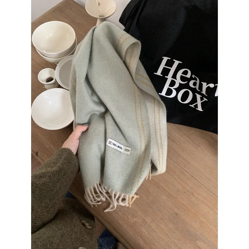 Écharpe Femme 100% Laine Australienne – Châle Hiver Doux