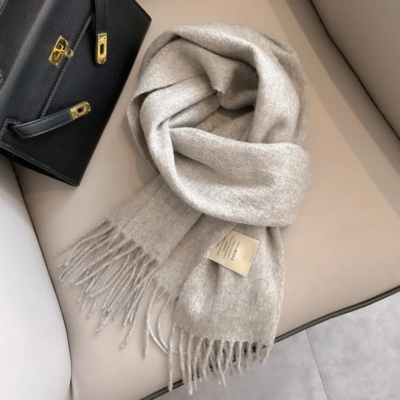 Écharpe 100% Laine Unisexe – Hiver 180×32 cm