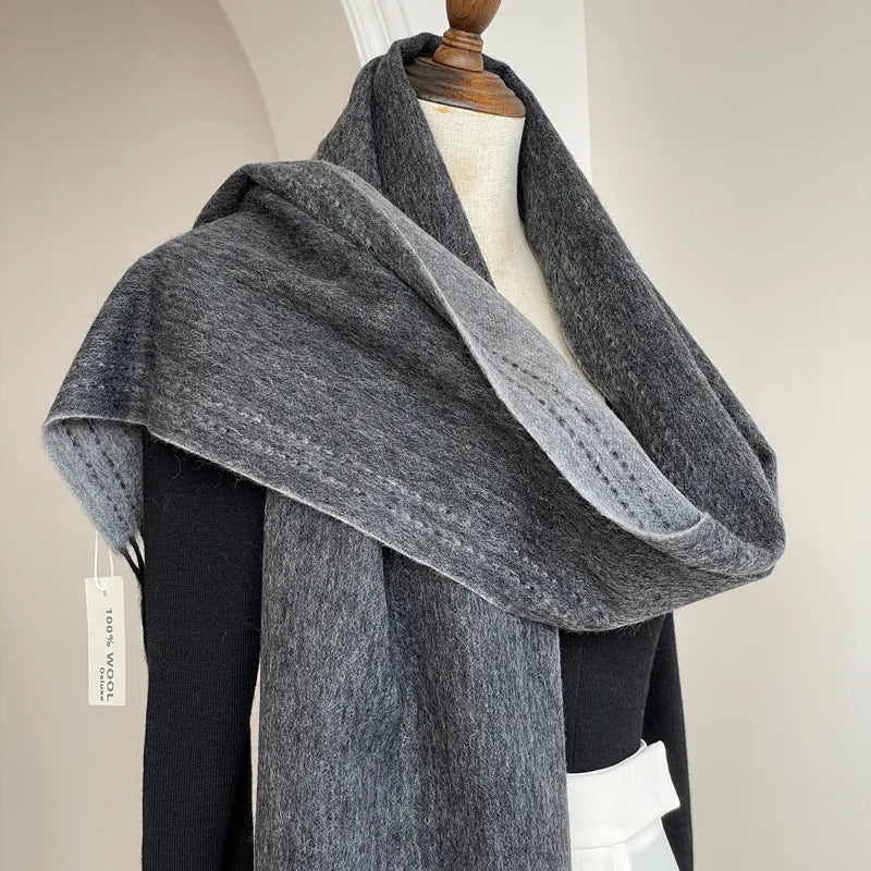 Écharpe Femme 100% Laine Australienne – Châle Hiver Doux