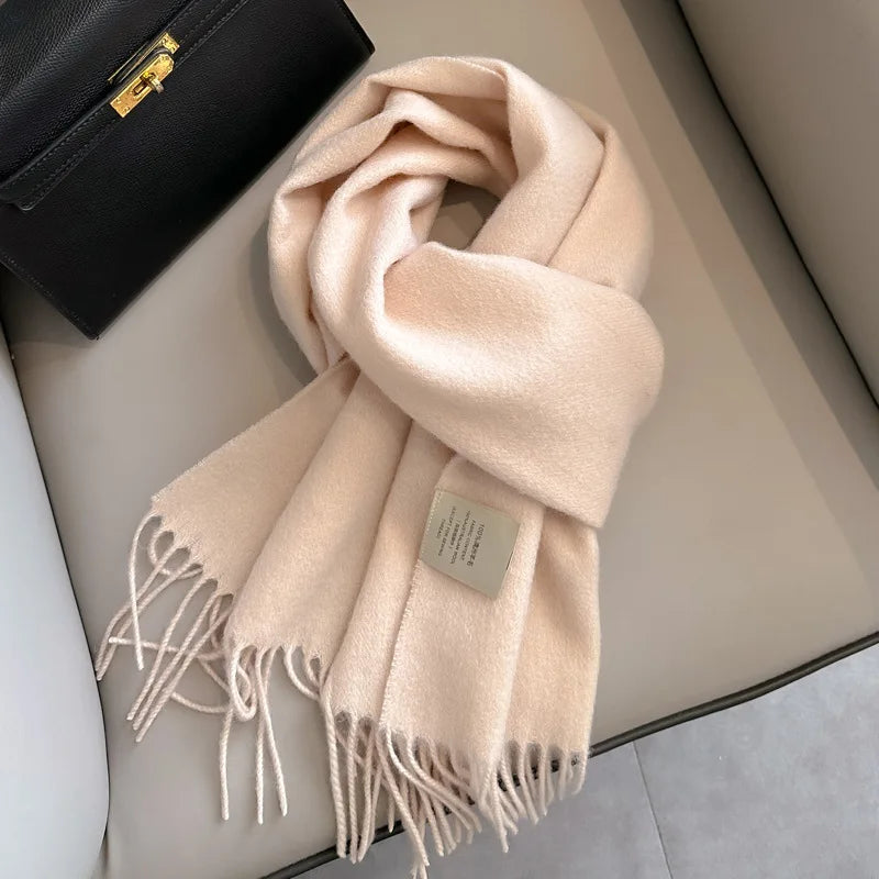 Écharpe 100% Laine Unisexe – Hiver 180×32 cm
