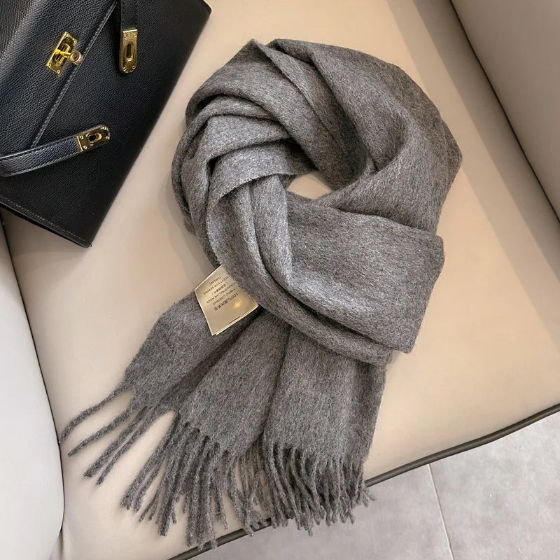 Écharpe 100% Laine Unisexe – Hiver 180×32 cm