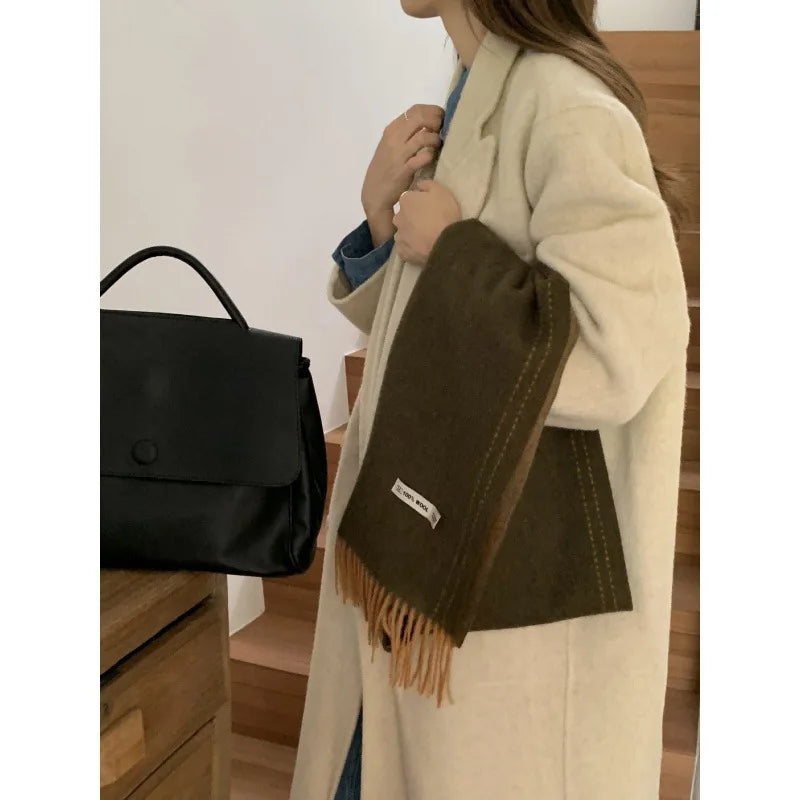 Écharpe Femme 100% Laine Australienne – Châle Hiver Doux