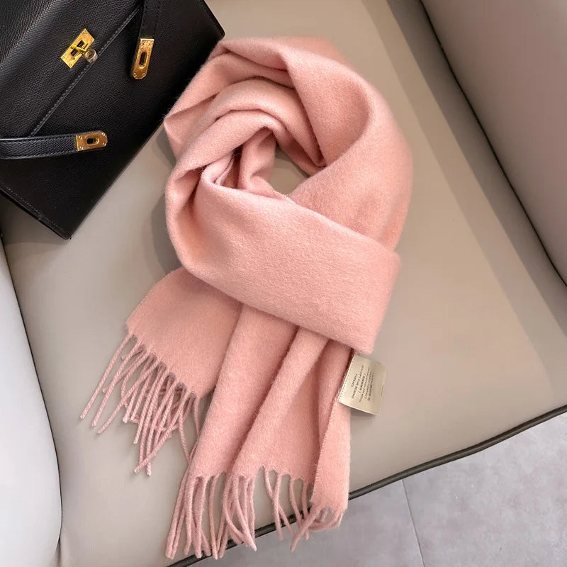 Écharpe 100% Laine Unisexe – Hiver 180×32 cm