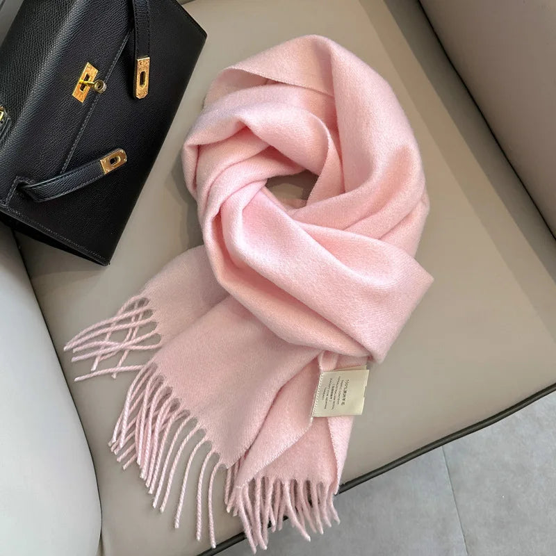 Écharpe 100% Laine Unisexe – Hiver 180×32 cm