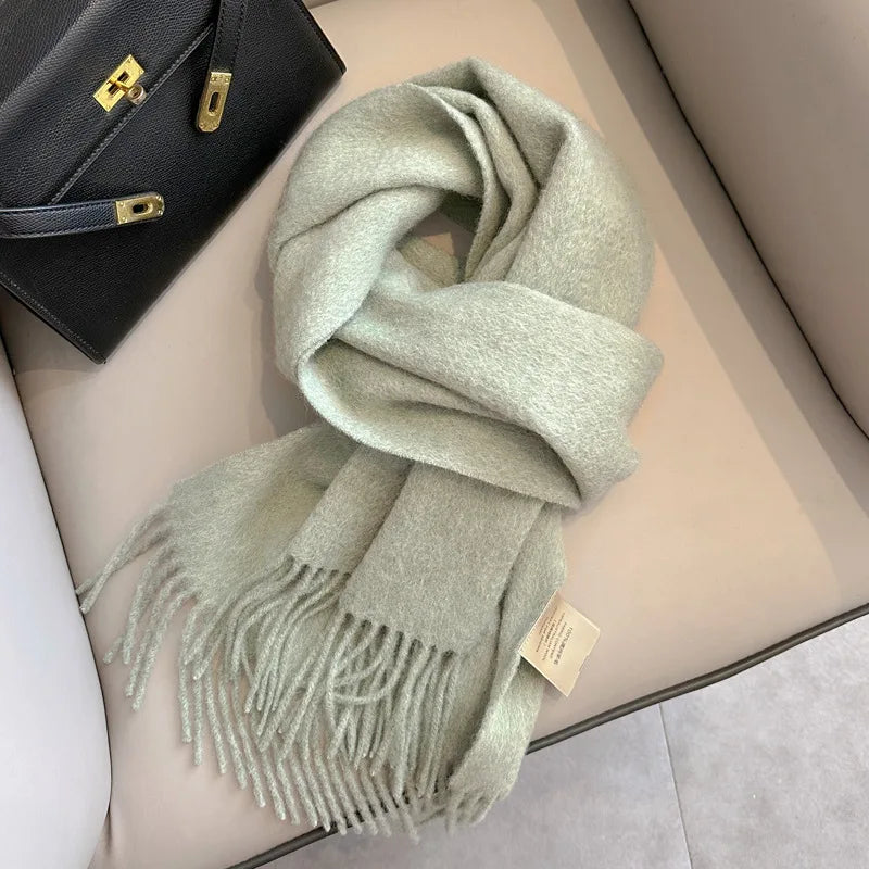 Écharpe 100% Laine Unisexe – Hiver 180×32 cm