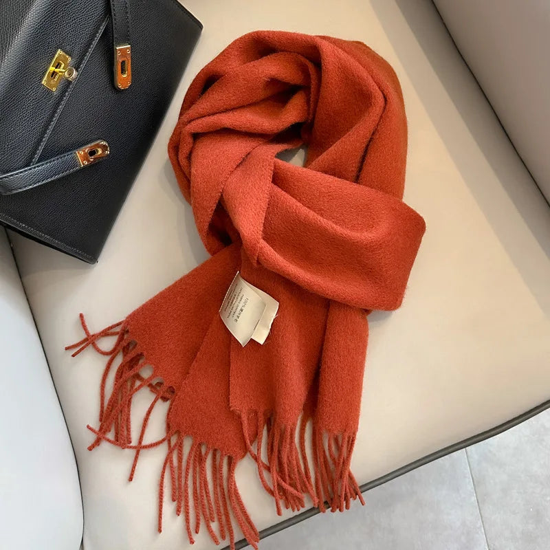 Écharpe 100% Laine Unisexe – Hiver 180×32 cm
