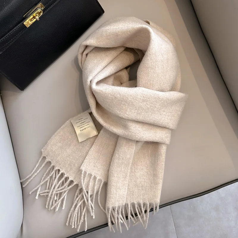 Écharpe 100% Laine Unisexe – Hiver 180×32 cm