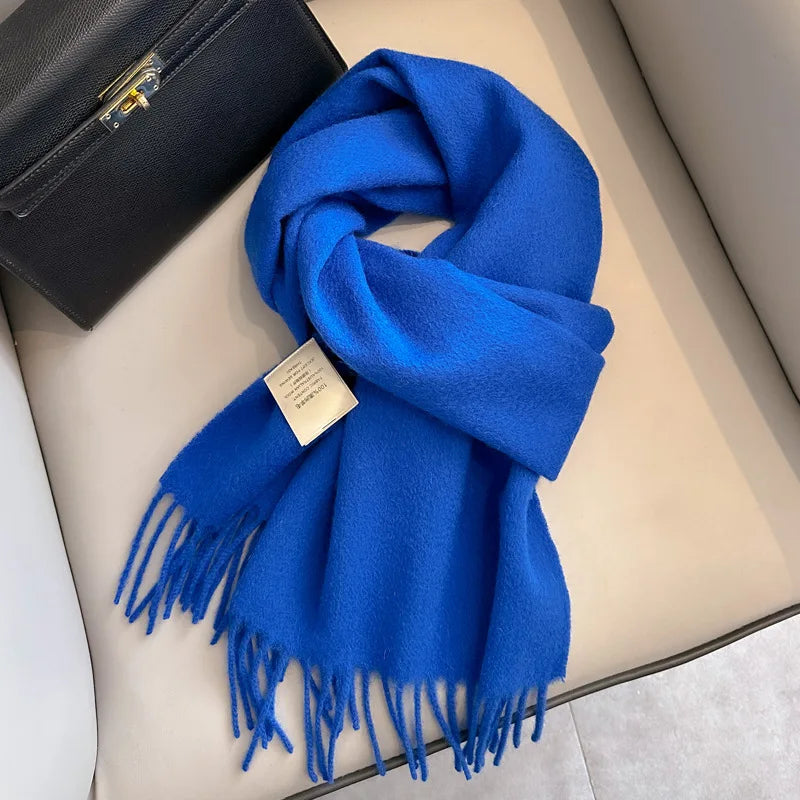 Écharpe 100% Laine Unisexe – Hiver 180×32 cm