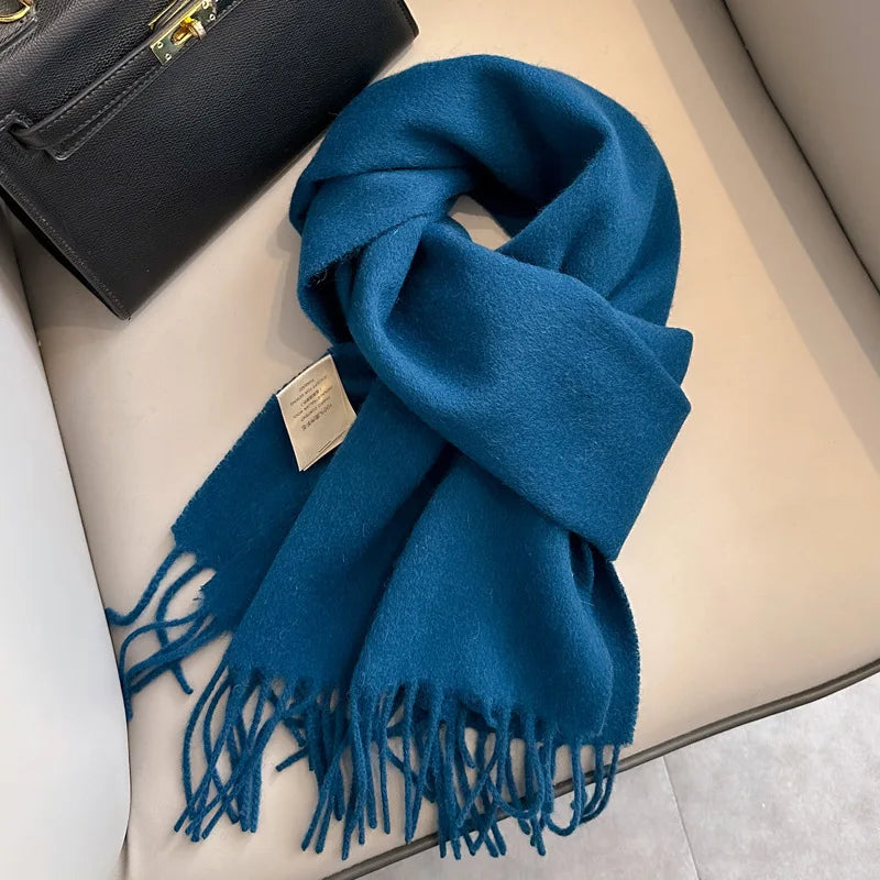 Écharpe 100% Laine Unisexe – Hiver 180×32 cm