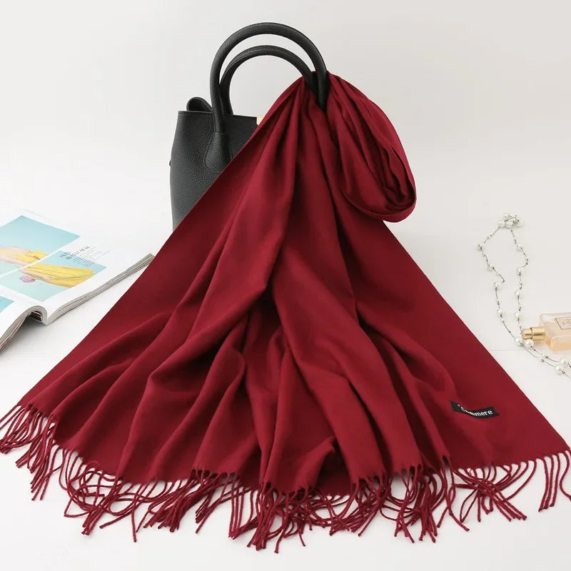 Écharpe Femme Cachemire – Pashmina Hiver 200×70 cm