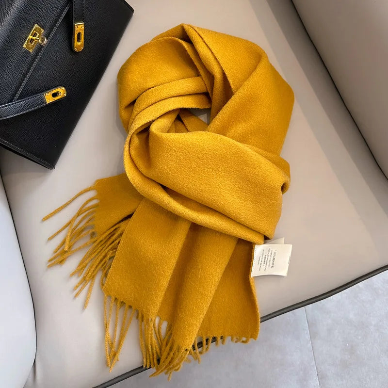 Écharpe 100% Laine Unisexe – Hiver 180×32 cm