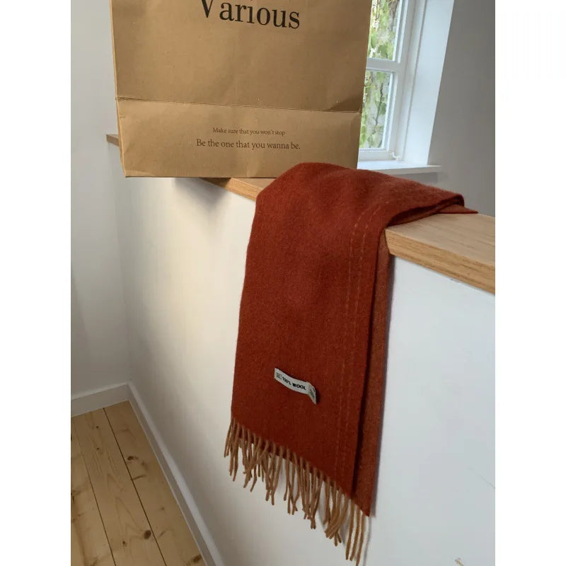 Écharpe Femme 100% Laine Australienne – Châle Hiver Doux