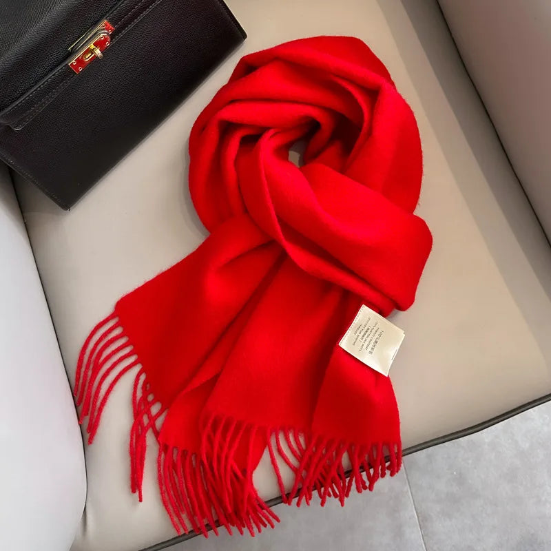 Écharpe 100% Laine Unisexe – Hiver 180×32 cm