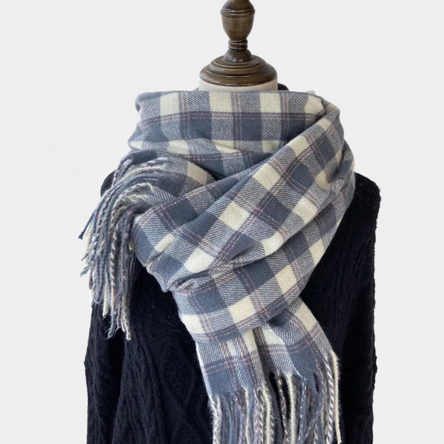 Écharpe Plaid Vintage Unisexe – Pashmina 200×68 cm