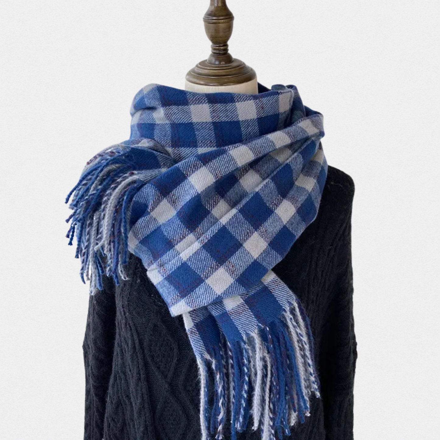 Écharpe Plaid Vintage Unisexe – Pashmina 200×68 cm