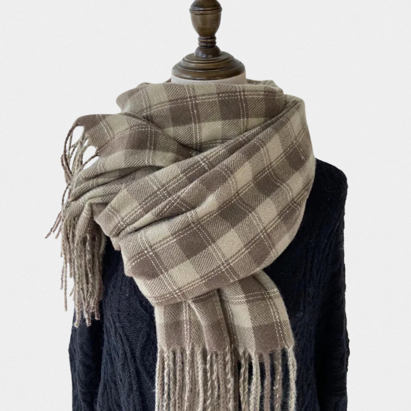 Écharpe Plaid Vintage Unisexe – Pashmina 200×68 cm