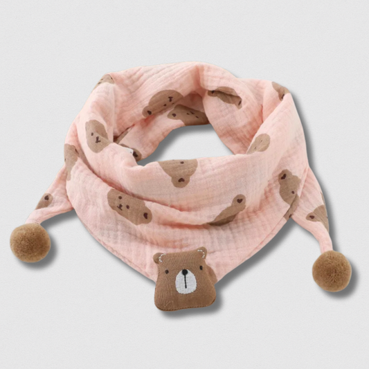 Écharpe Bébé Triangle Coton – Douce & Chaude