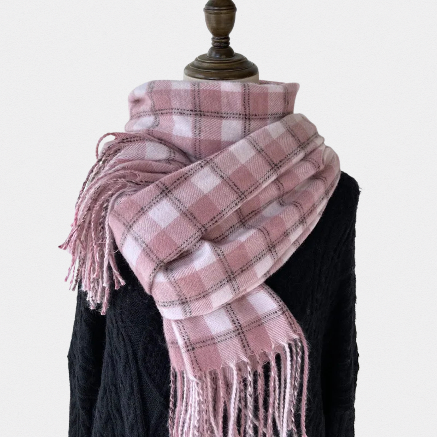 Écharpe Plaid Vintage Unisexe – Pashmina 200×68 cm