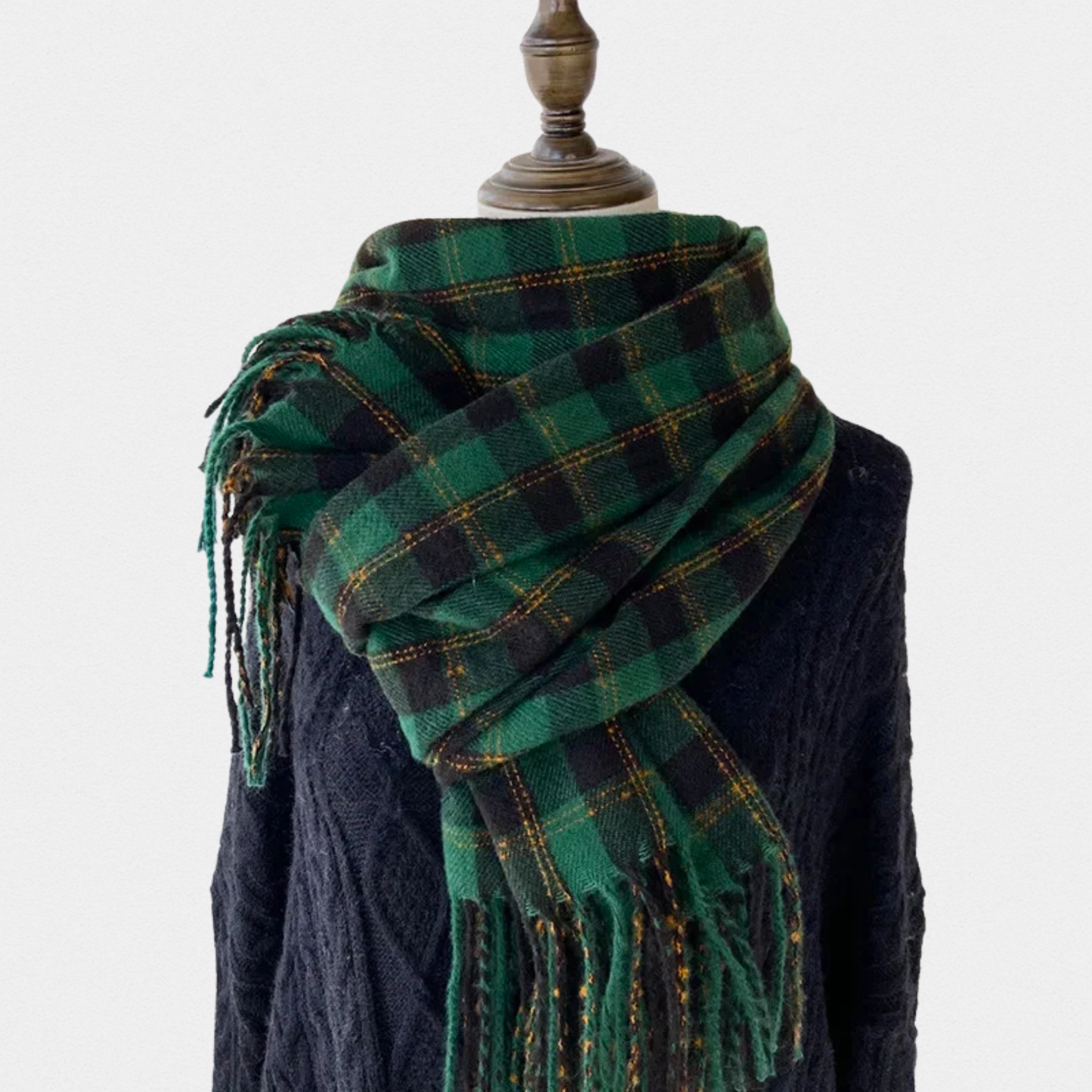 Écharpe Plaid Vintage Unisexe – Pashmina 200×68 cm