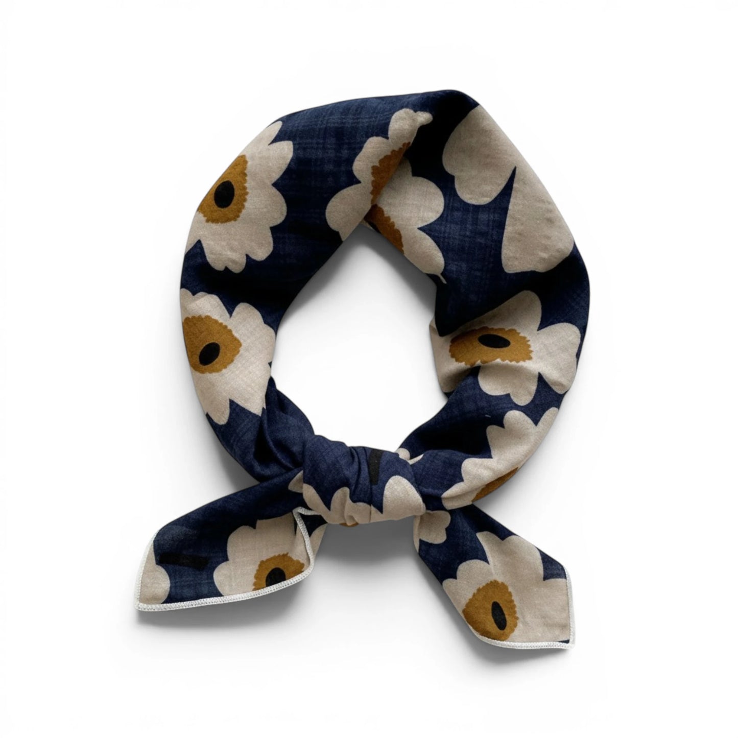 Foulard Femme Carré Imprimé Floral en Coton 55x55cm signé Maison Amavia