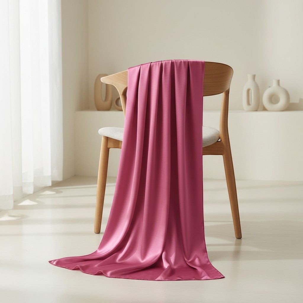 Foulard femme carré satin uni 90x90 effet soie