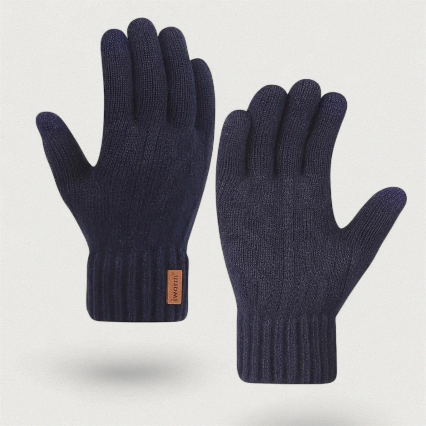 Gants d’hiver unisexe chauds bleu foncé