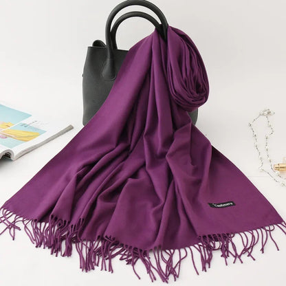 Écharpe Femme Cachemire – Pashmina Hiver 200×70 cm
