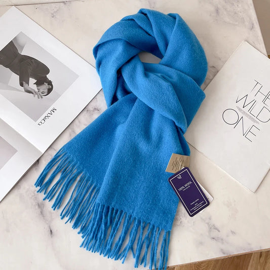 Écharpe 100% Laine Unisexe – Hiver 180×32 cm