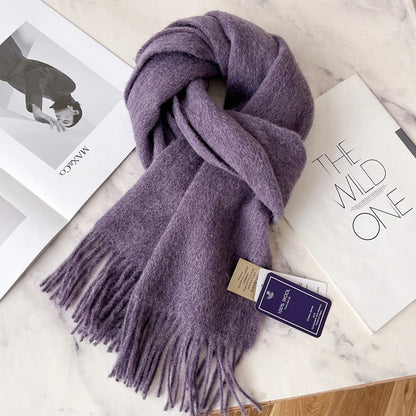 Écharpe 100% Laine Unisexe – Hiver 180×32 cm