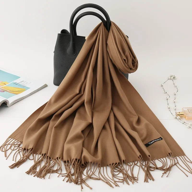 Écharpe Femme Cachemire<br>Pashmina Hiver 200×70 cm