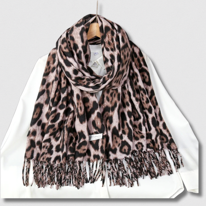 Écharpe Léopard Femme Hiver – Châle Doux 185×65 cm