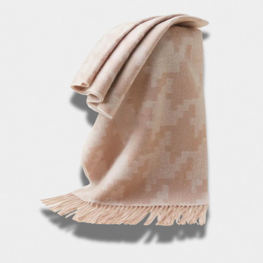 Écharpe 100% Laine – Unisexe Jacquard 190×35 cm