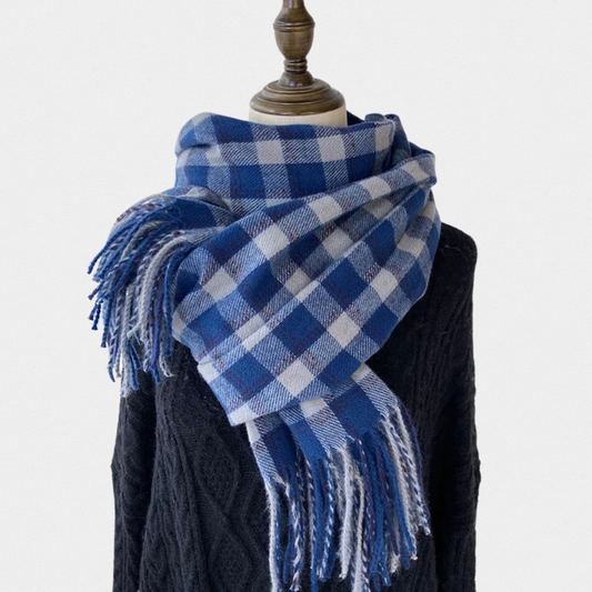 Écharpe Plaid Vintage Unisexe – Pashmina 200×68 cm