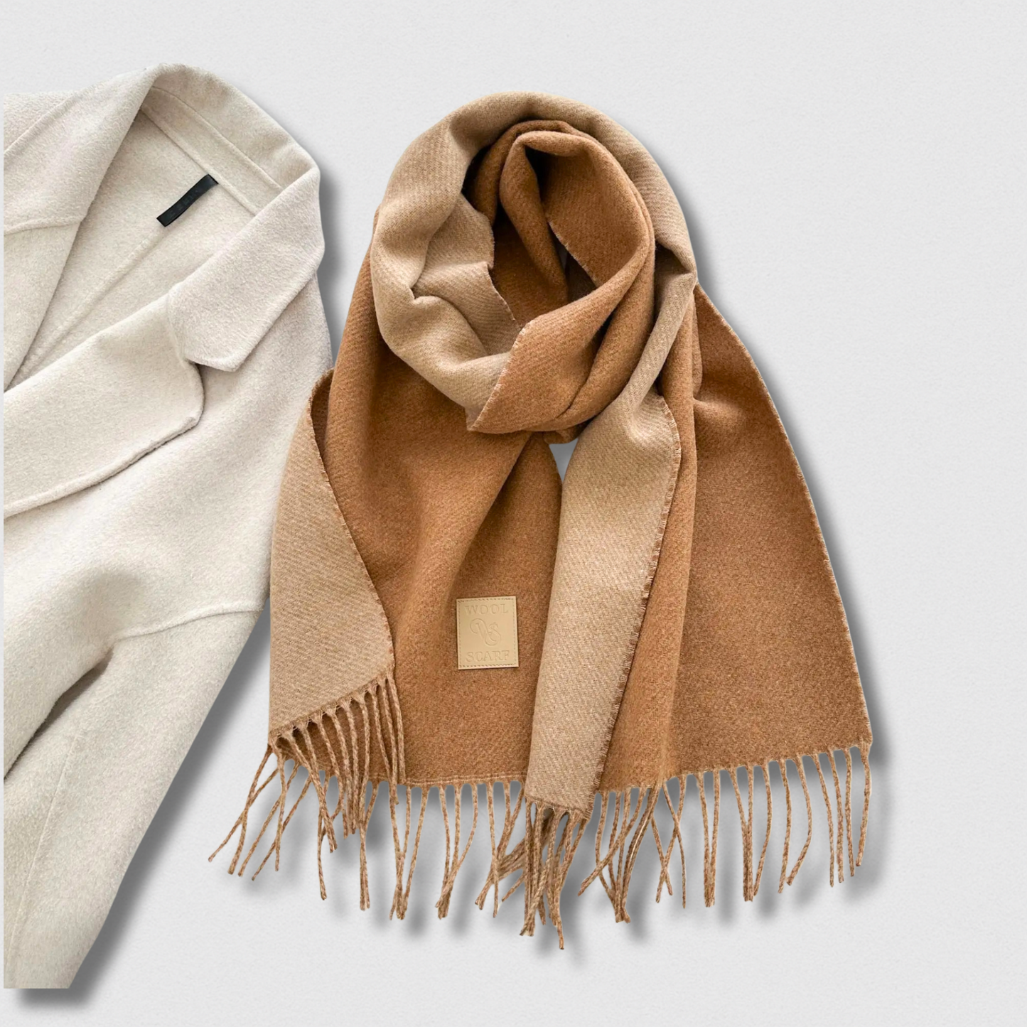 Écharpe Double Face Laine Hiver – Luxe & Confort