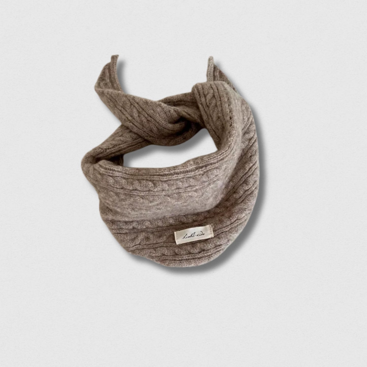 Écharpe enfant kaki en cachemire et polyester – chaude et douce – 3 à 8 ans