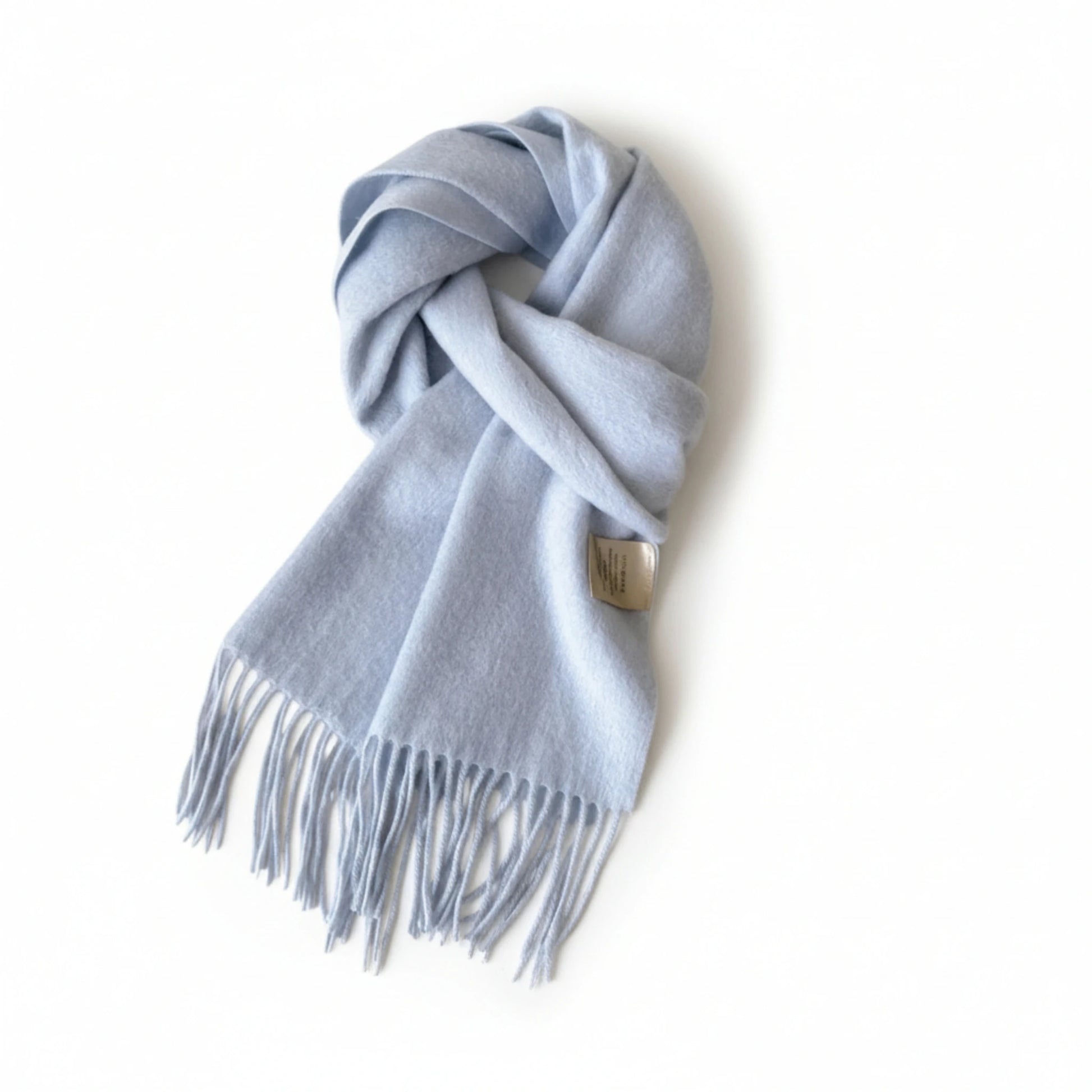 Écharpe femme en laine bleu ciel