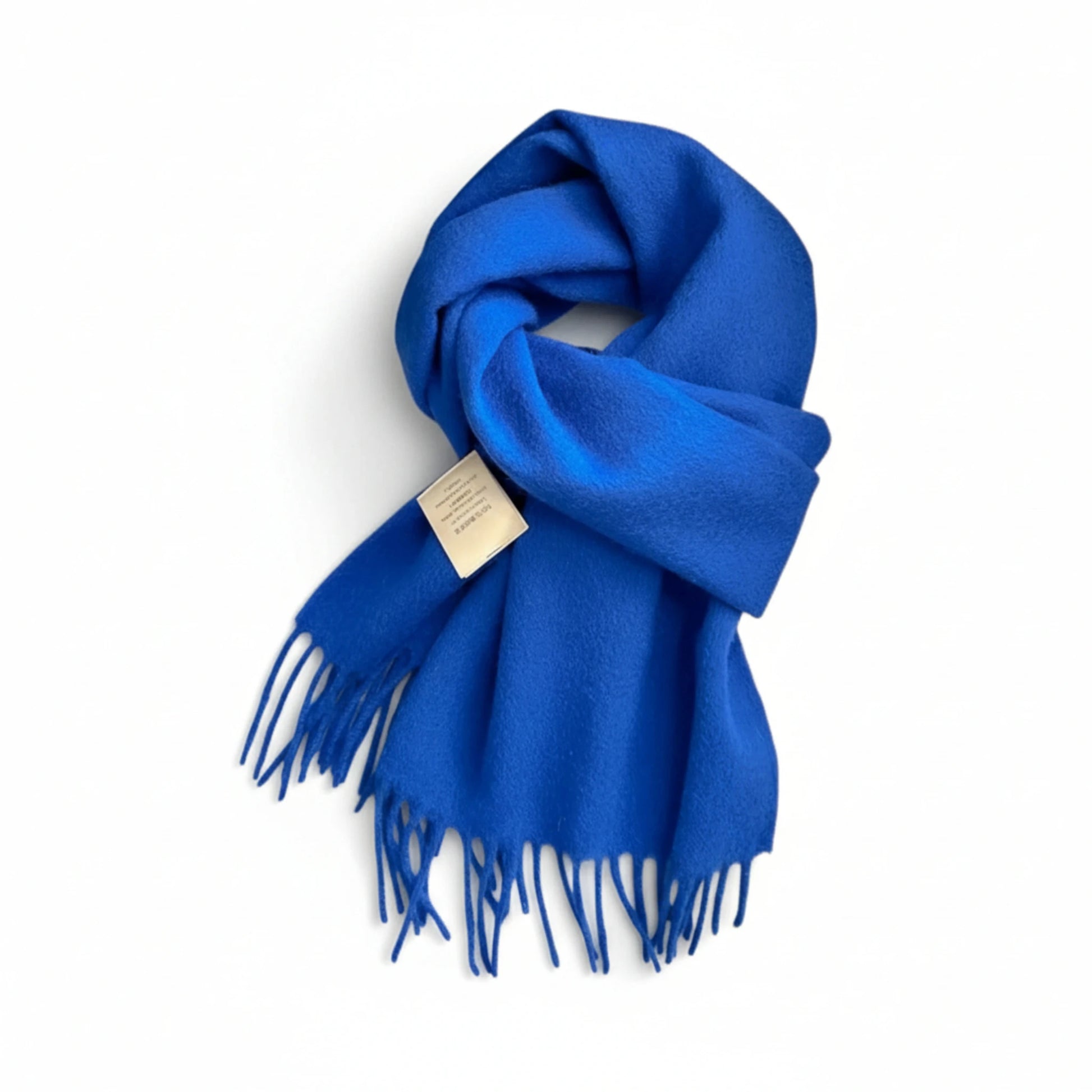 Écharpe femme en laine bleu roi