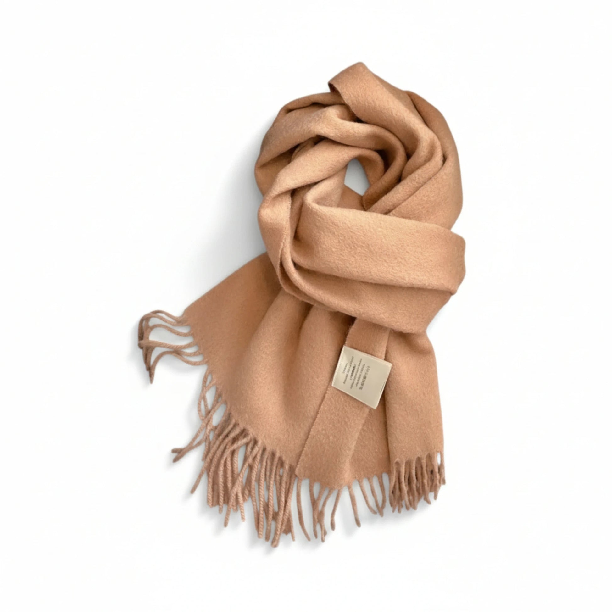 Écharpe femme en laine camel doux