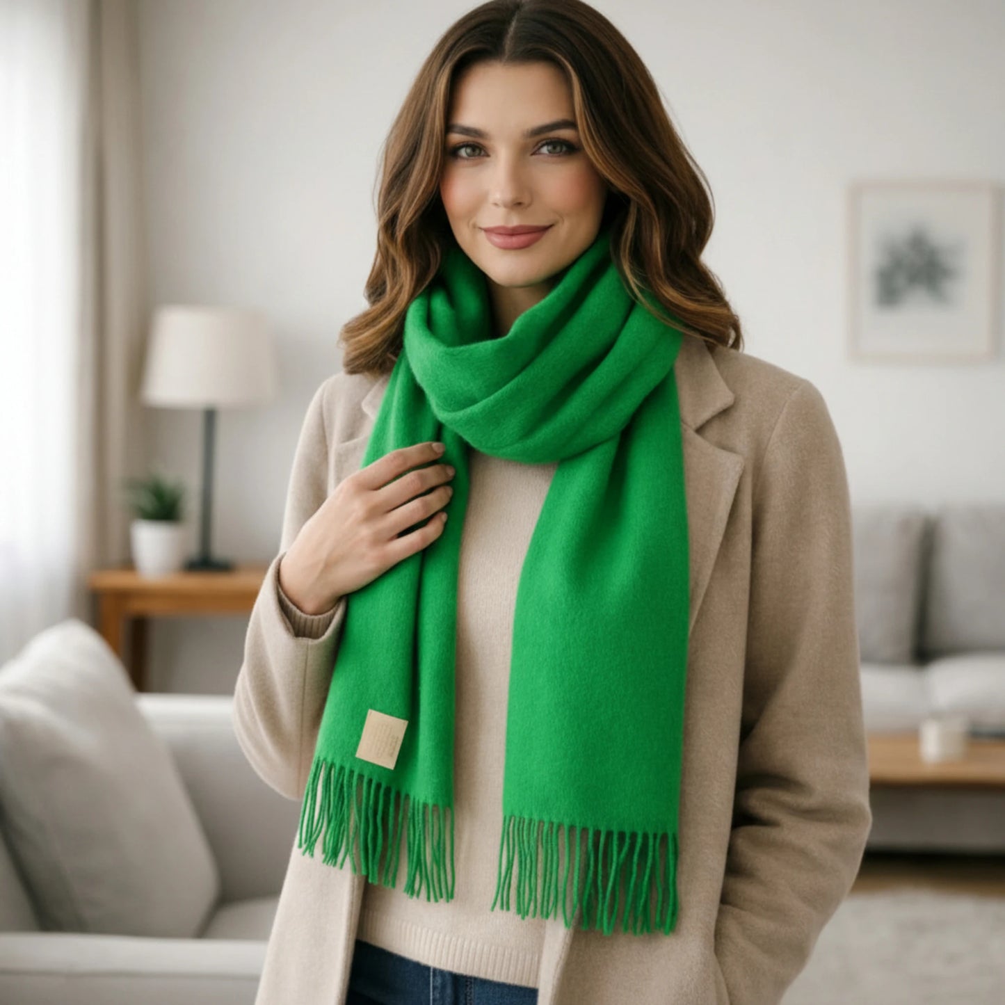 Écharpe femme<br>Élégance fine et chaleur hivernale