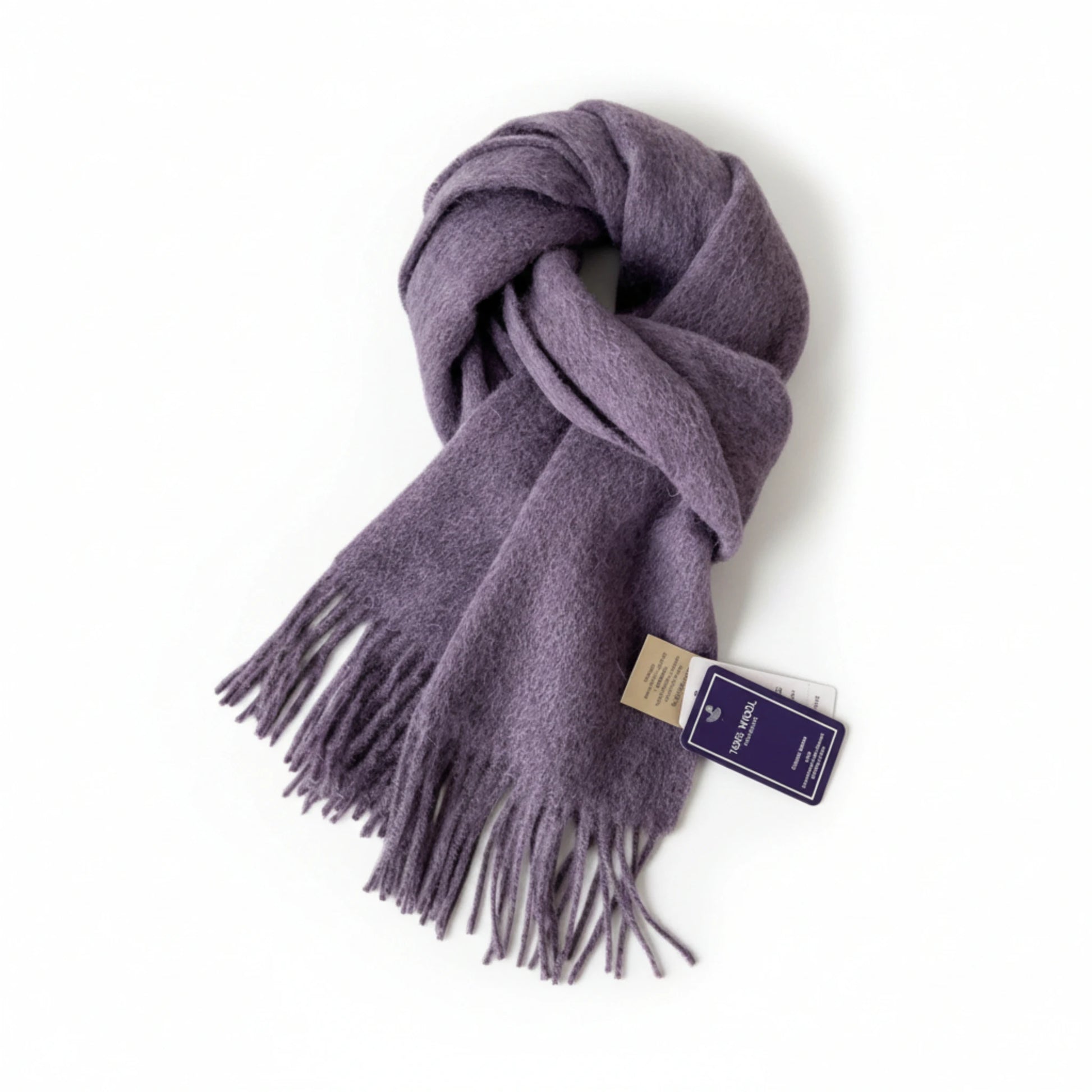 Écharpe femme en laine lavande douce