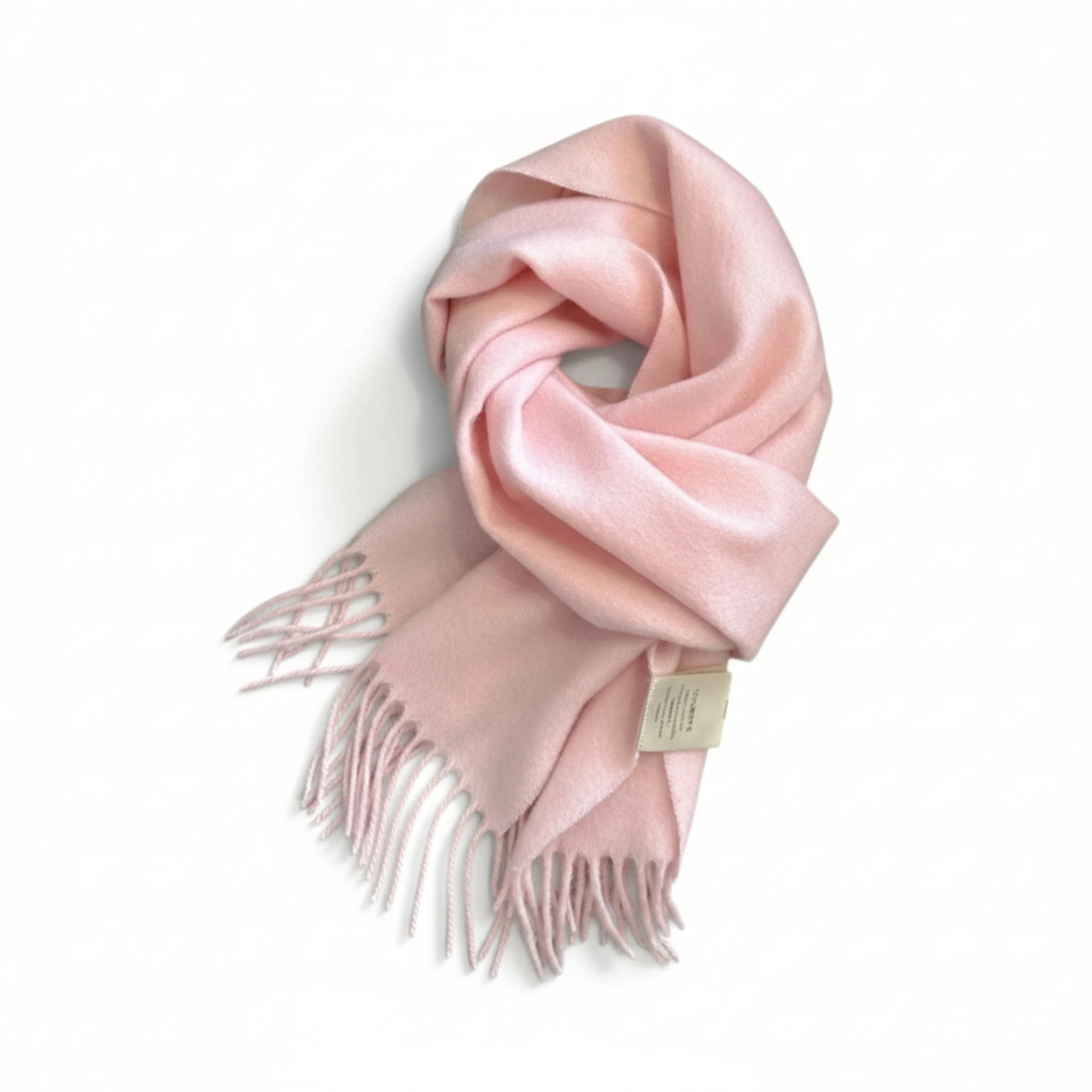 Écharpe femme en laine rose bébé