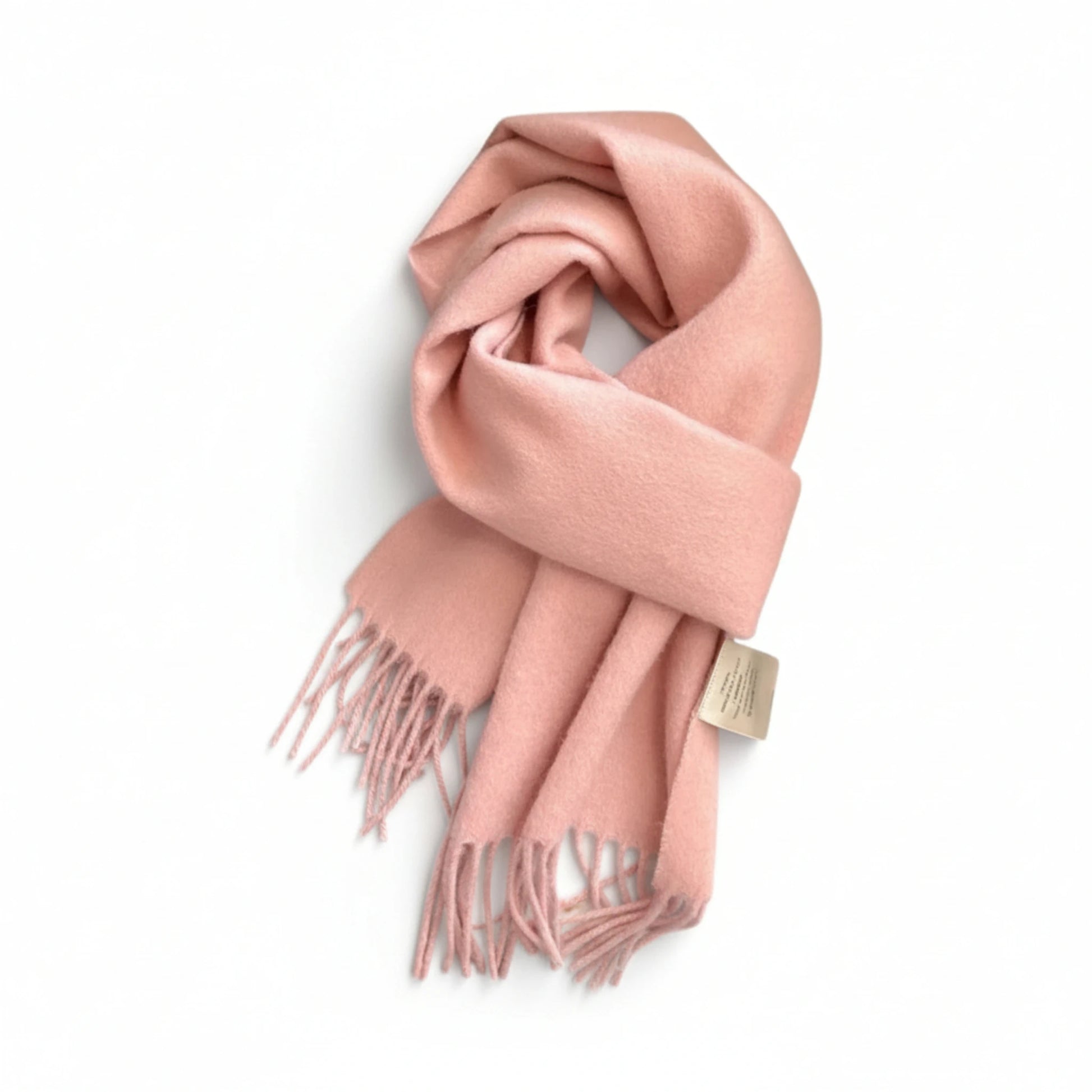 Écharpe femme en laine rose corail