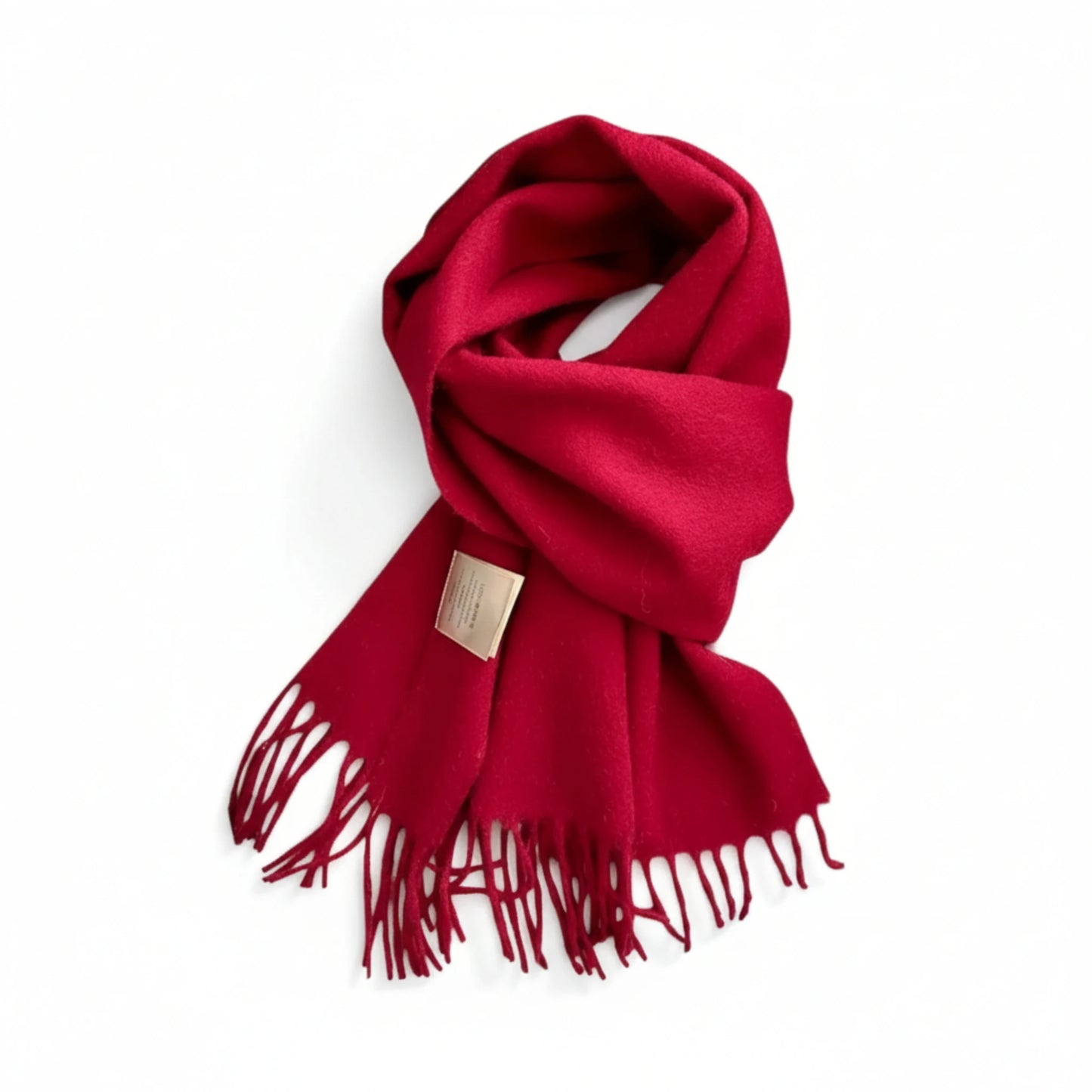 Écharpe femme en laine rouge bordeaux