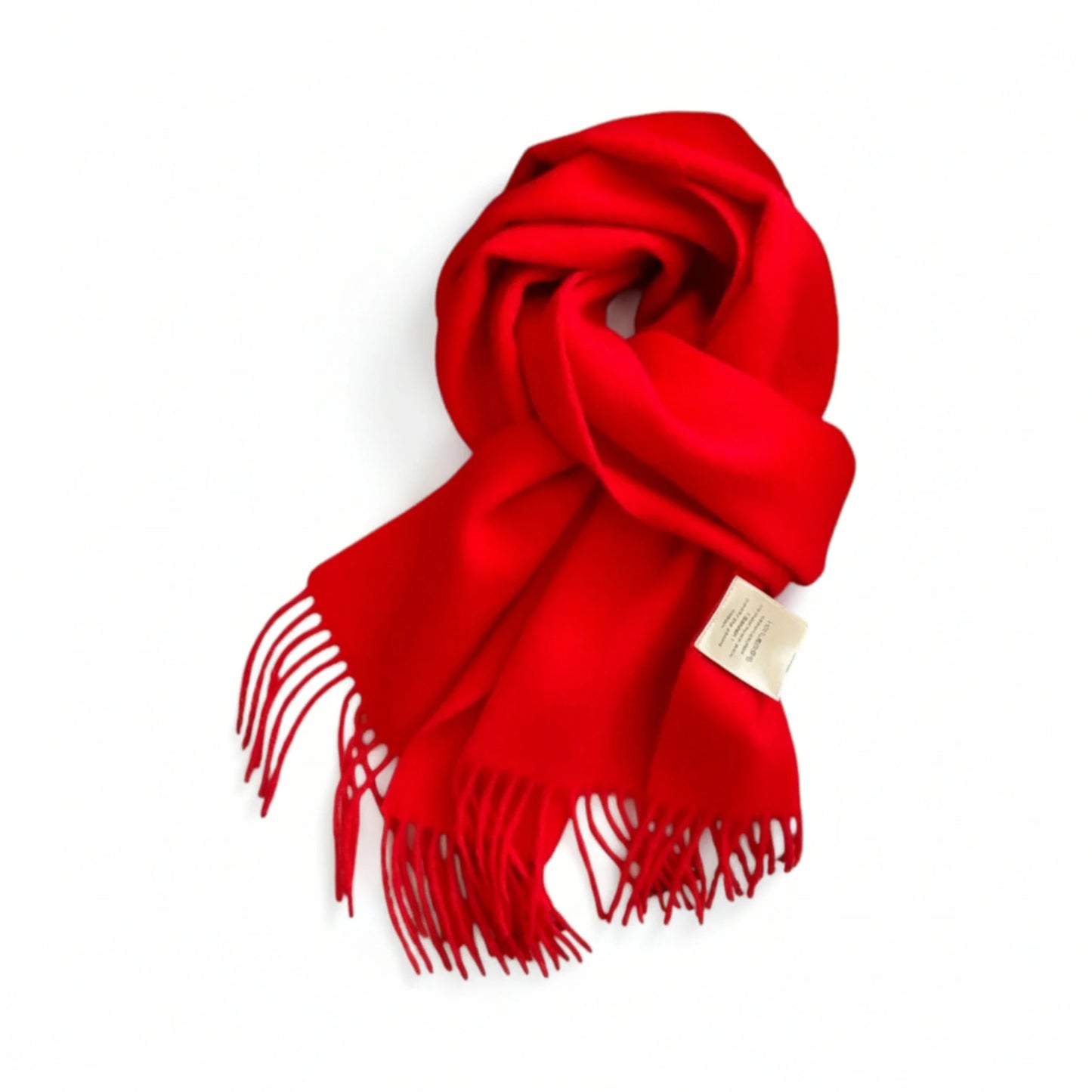 Écharpe femme en laine rouge vif