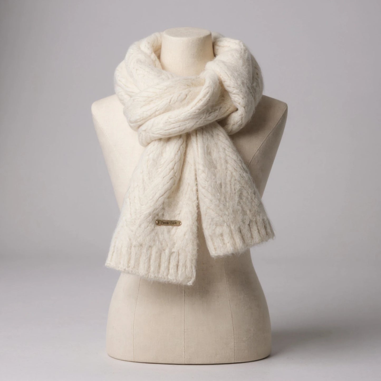 Écharpe femme en laine tricotée<br>Épaisse, chaude et élégante