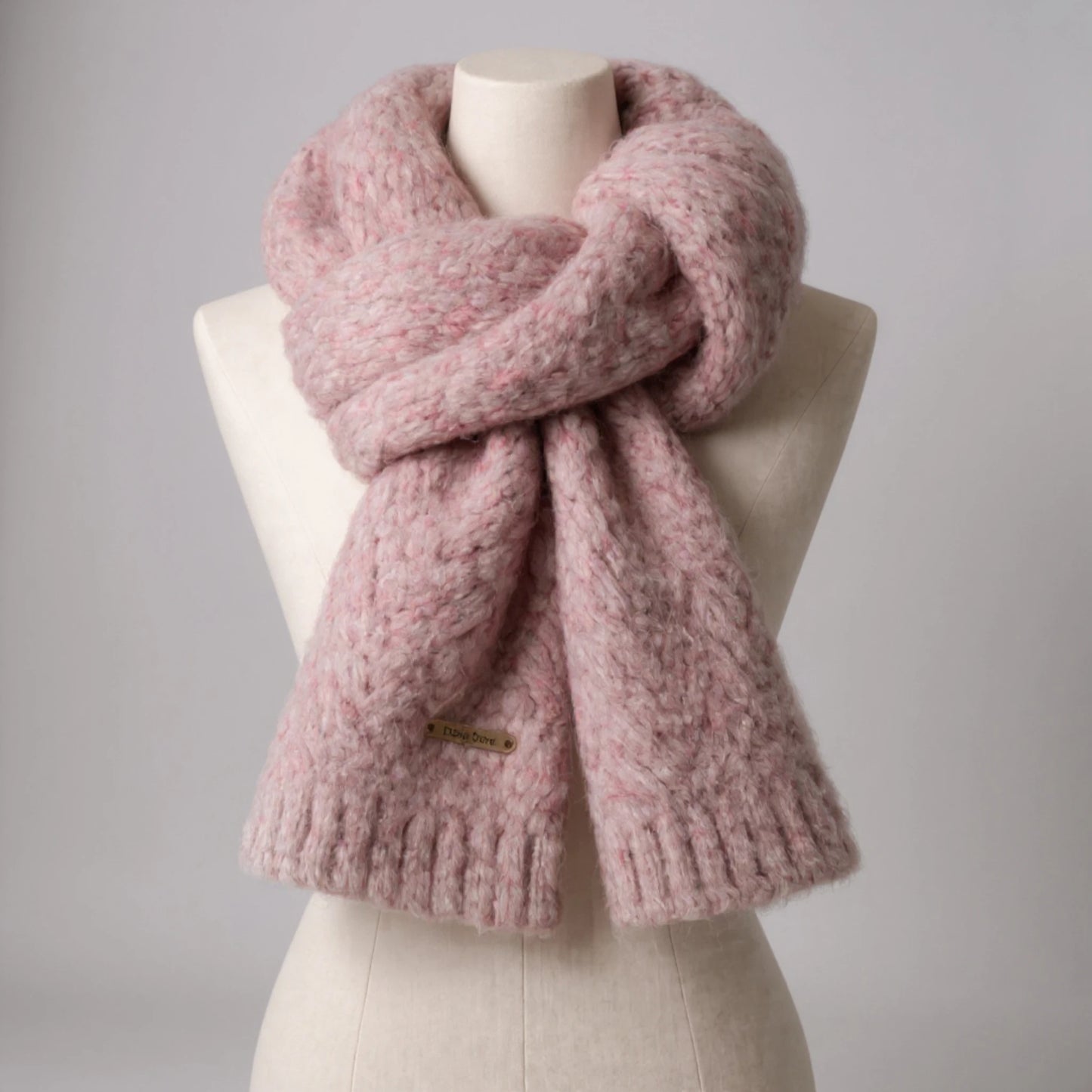 Écharpe femme en laine tricotée<br>Épaisse, chaude et élégante